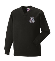 Melvich Primary Black V-Neck Sweatshirt